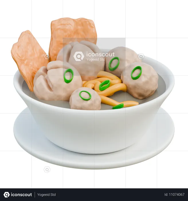 Bakso Indonesian Traditional Food  3D Icon