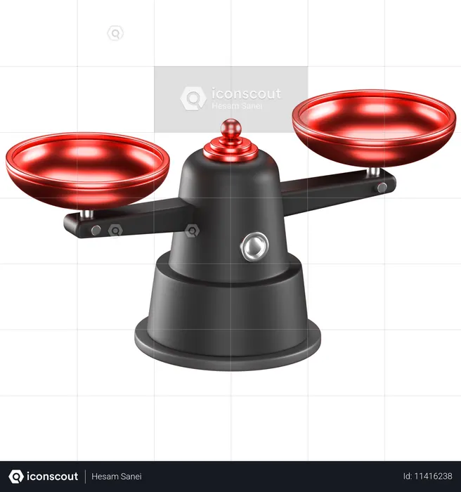 Escala de equilíbrio  3D Icon