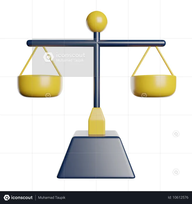 Justiça da balança de equilíbrio  3D Icon