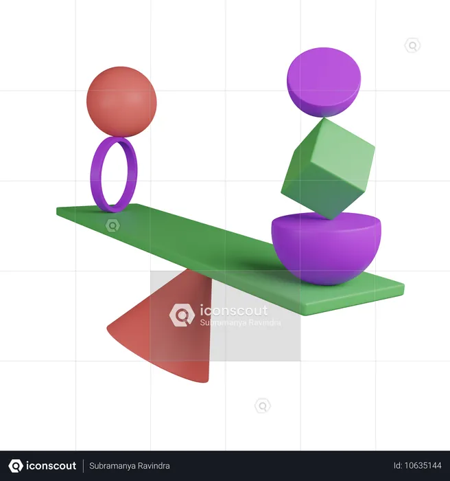 Balance abstract shapes  3D Icon