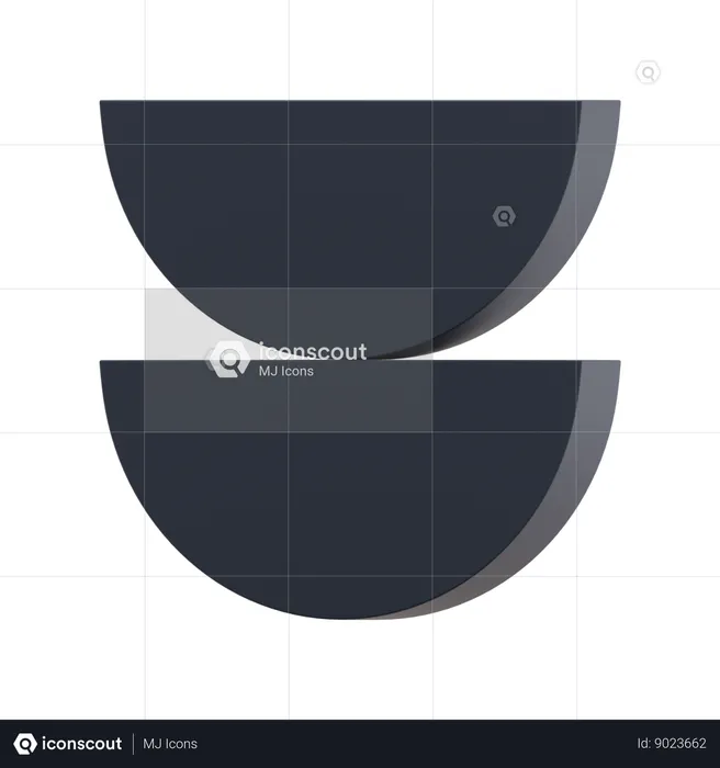 Equilibre Demi-cercles  3D Icon