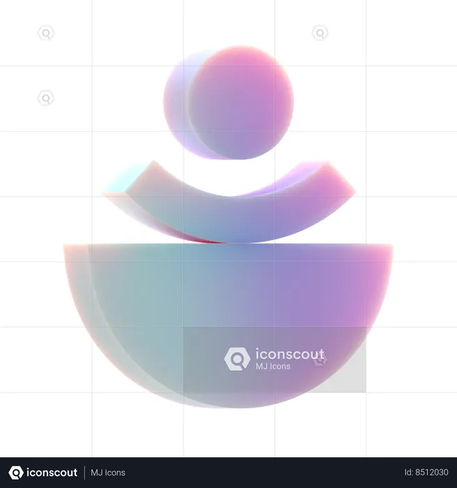 Balance Half Circle  3D Icon