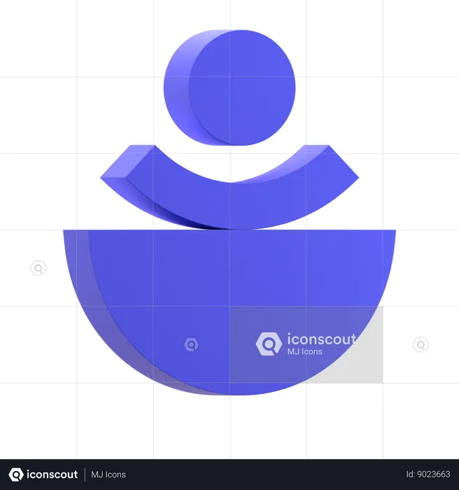 Balance half circle  3D Icon