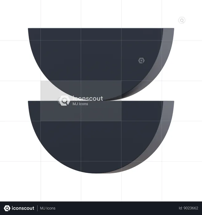 Balance Half circles  3D Icon
