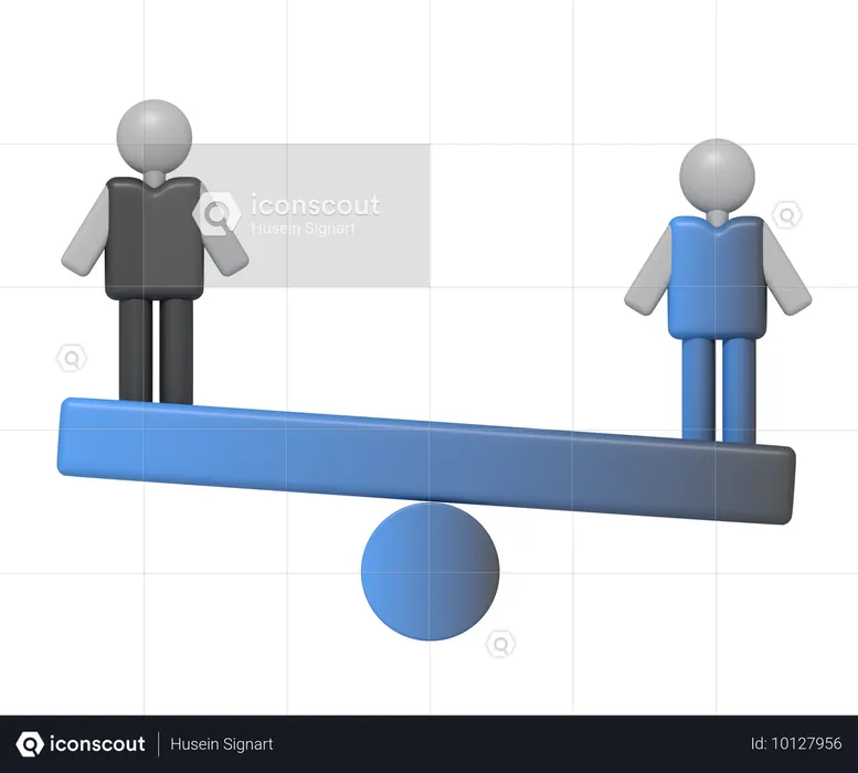 사업의 균형  3D Icon