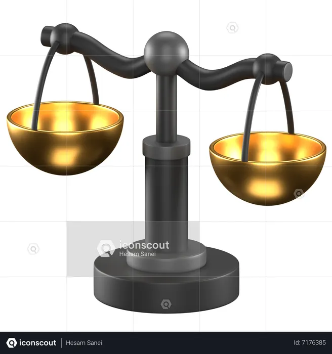 Balance Scale  3D Icon