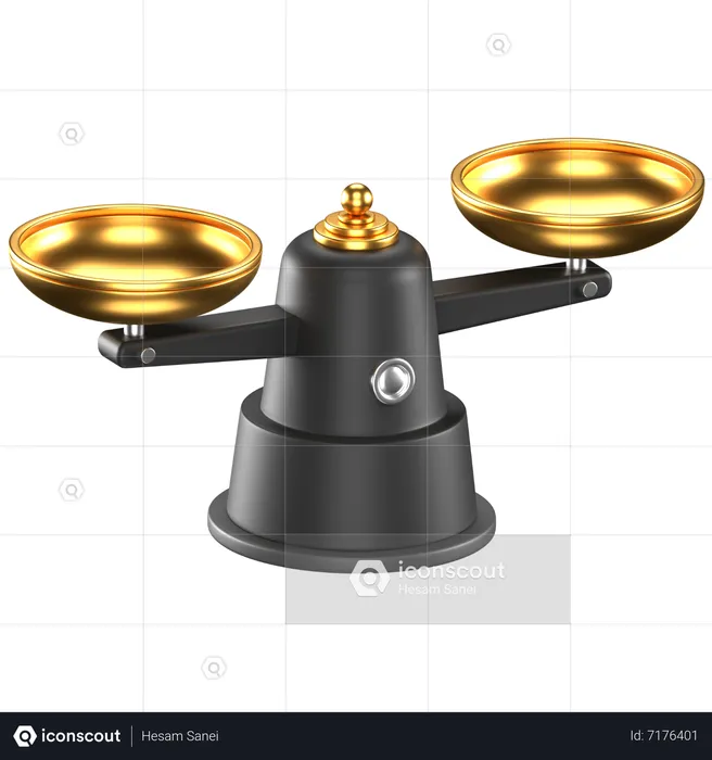 Balance Scale  3D Icon