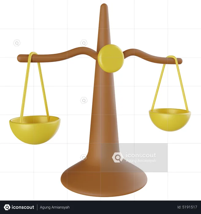 Balance Scale  3D Icon