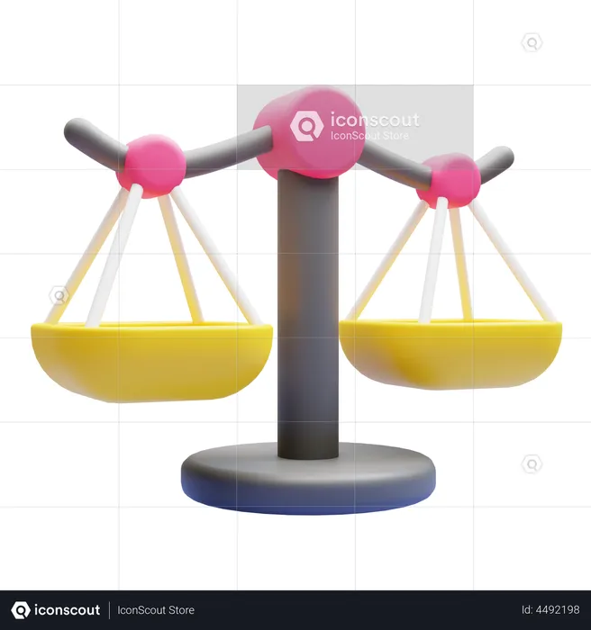 Balance Scale  3D Icon