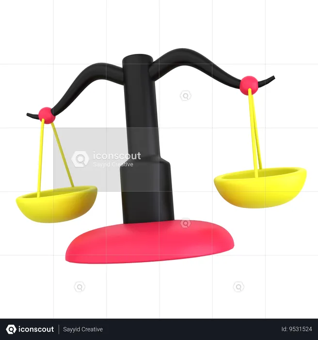 Balance scale  3D Icon