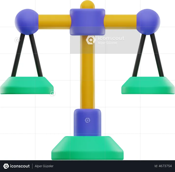 Balance Scale  3D Illustration