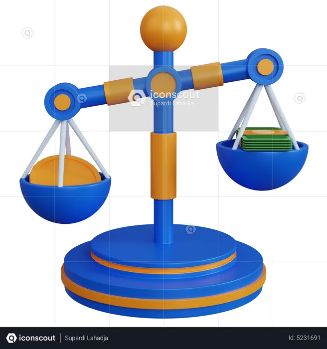 Balance Scale  3D Icon