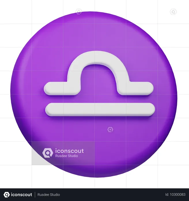 Signe du zodiaque balance  3D Icon