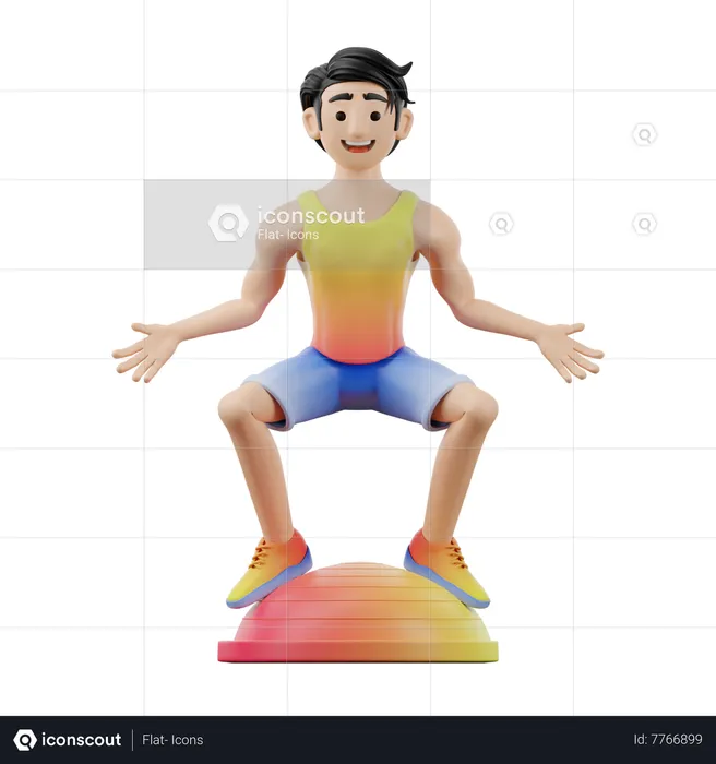 Balance Training  3D Icon