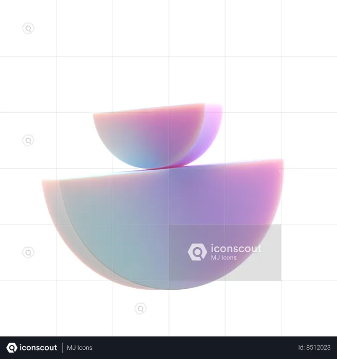 Equilibrando semicírculos  3D Icon