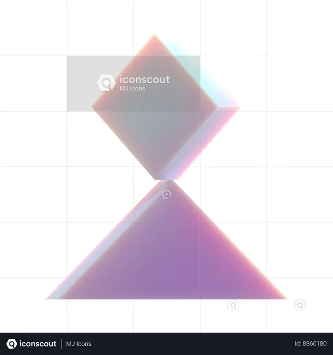 Balanced Square  3D Icon