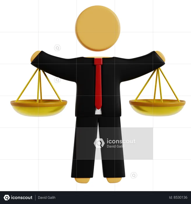 Balancing Business Decisions  3D Icon