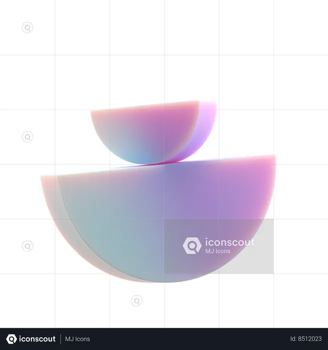 Balancing Half Circles  3D Icon