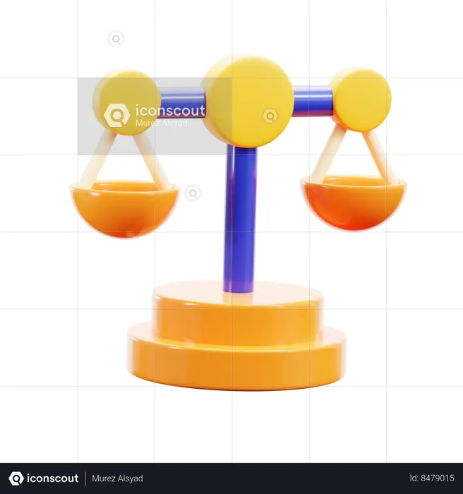 Balancing Scale  3D Icon