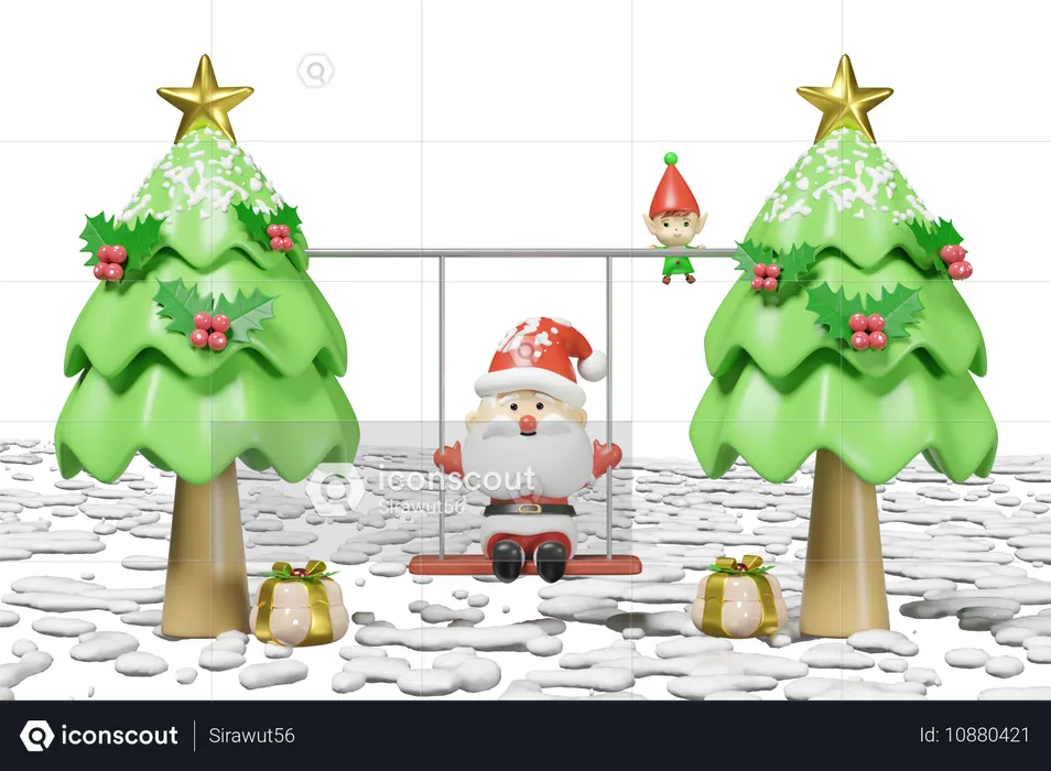 Balançoire du père Noël  3D Icon