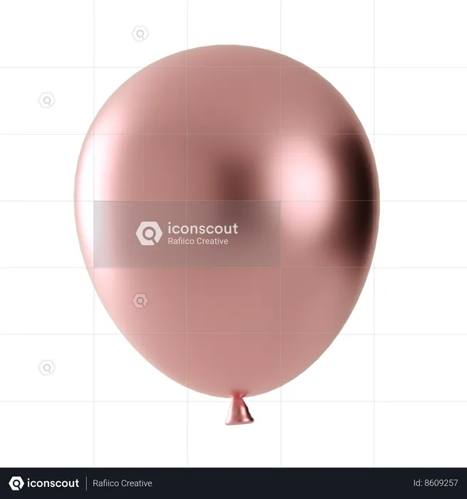 Balão  3D Icon