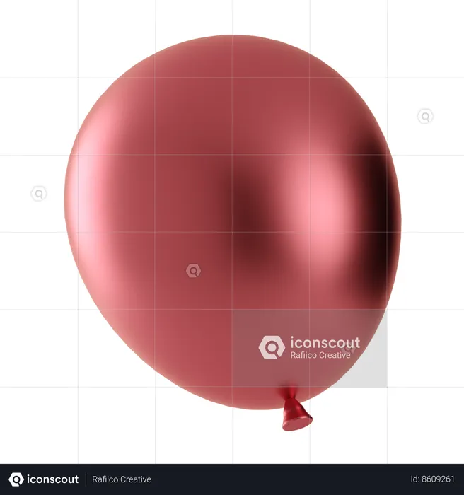 Balão  3D Icon