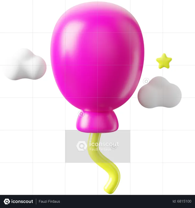 Balão  3D Icon