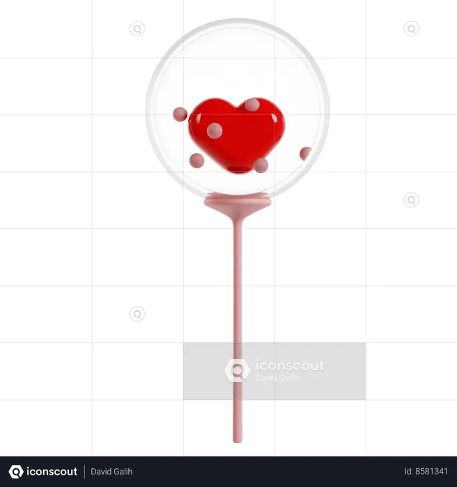 Balão Coração dos Namorados  3D Icon