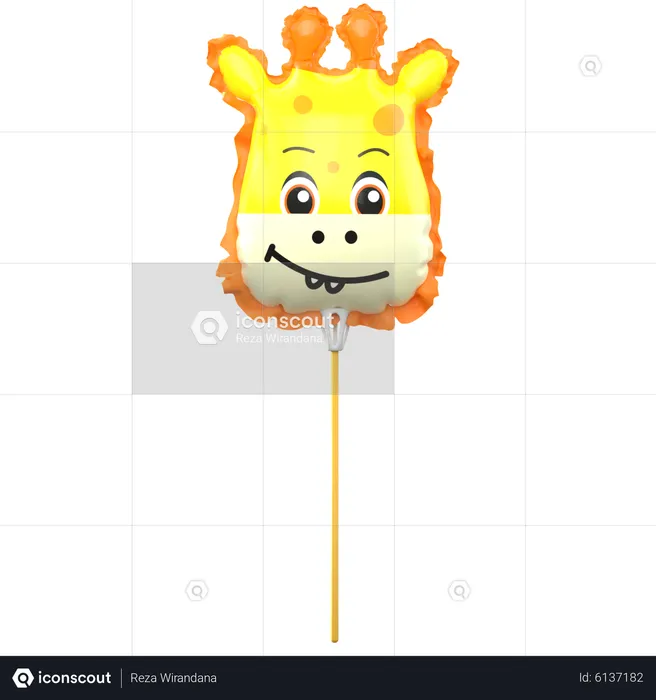 Balão girafa  3D Icon