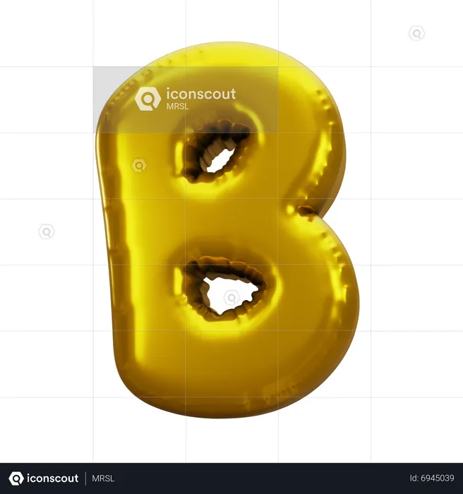 Balão letra b  3D Icon