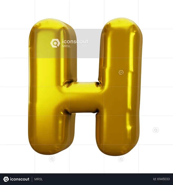 Letra de balão h  3D Icon