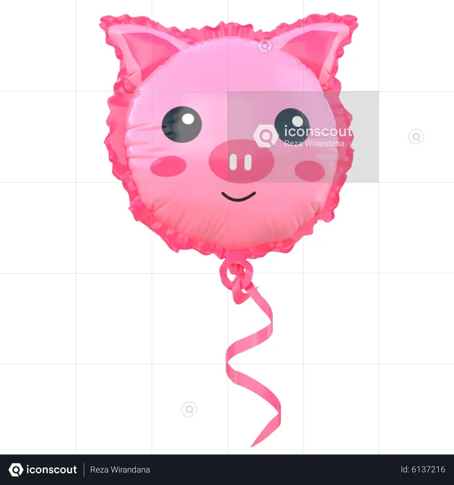Balão de porco  3D Icon