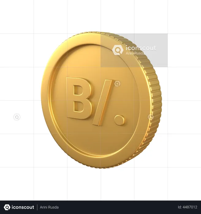 Balboa Gold Coin  3D Icon