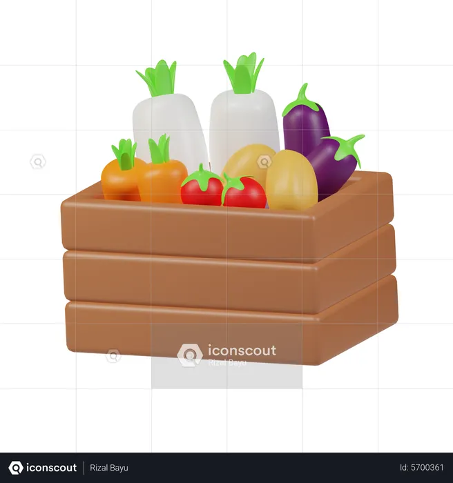 Balde de legumes  3D Icon