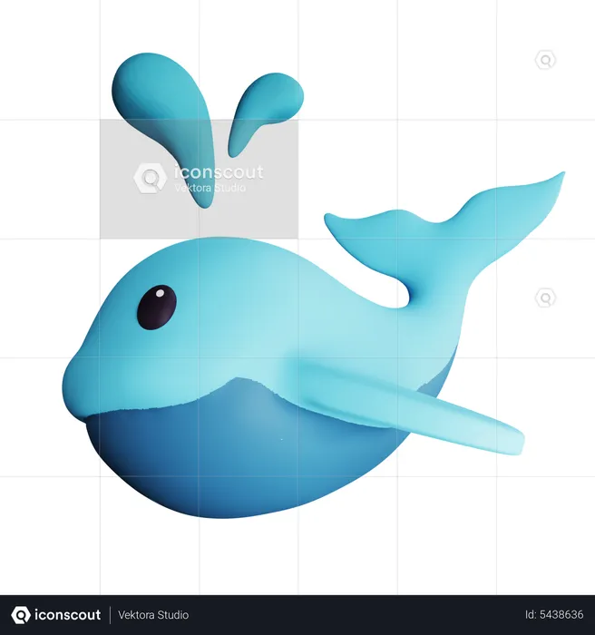 Baleine  3D Icon