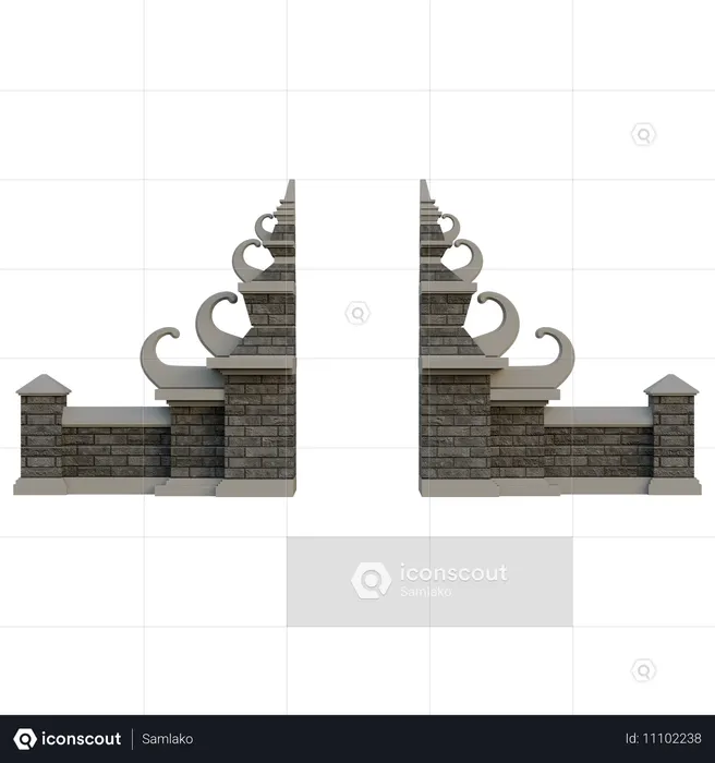 Bali Gate  3D Icon