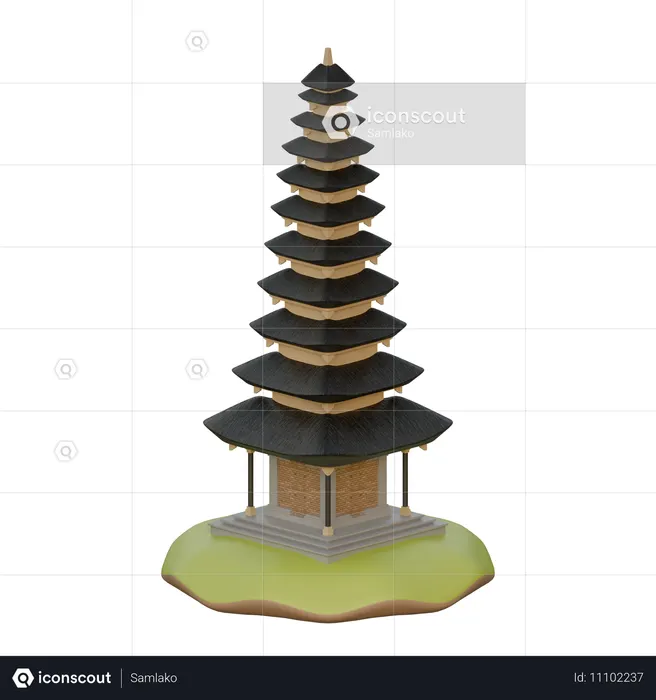 Bali Temple  3D Icon