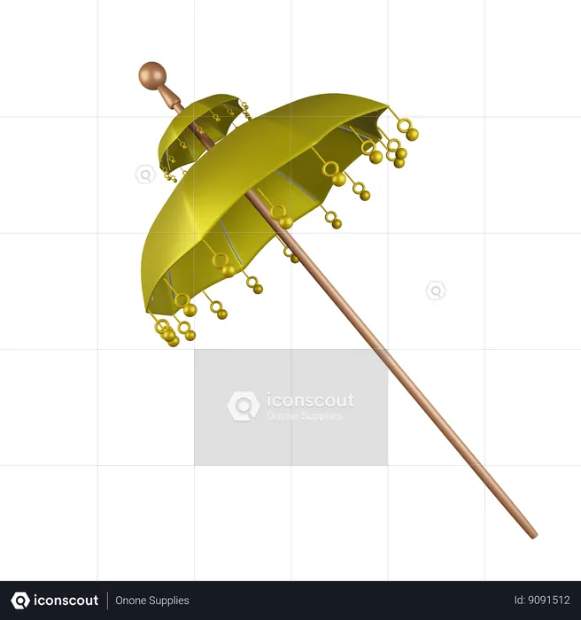 Balinese Umbrella  3D Icon