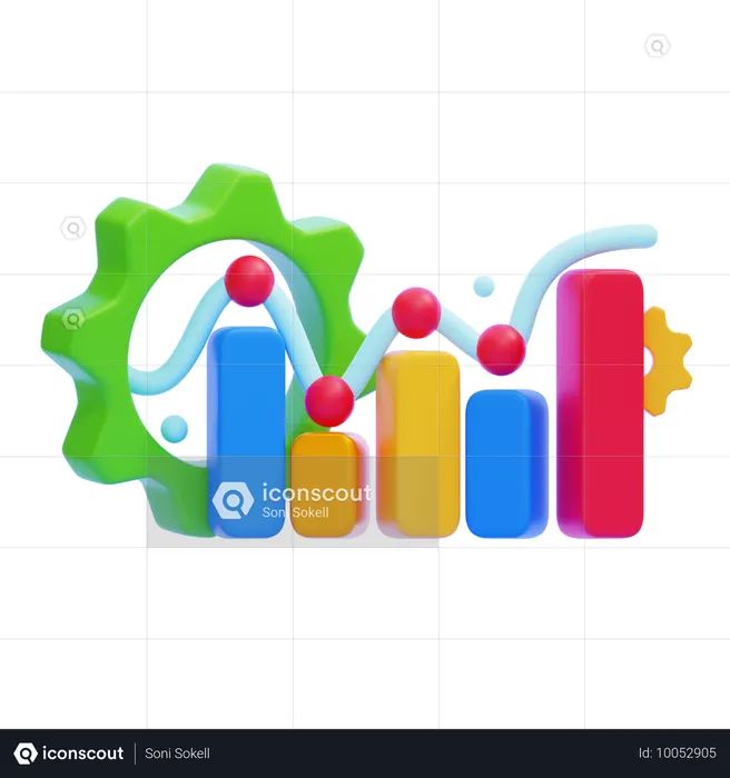 Balkendiagramm  3D Icon