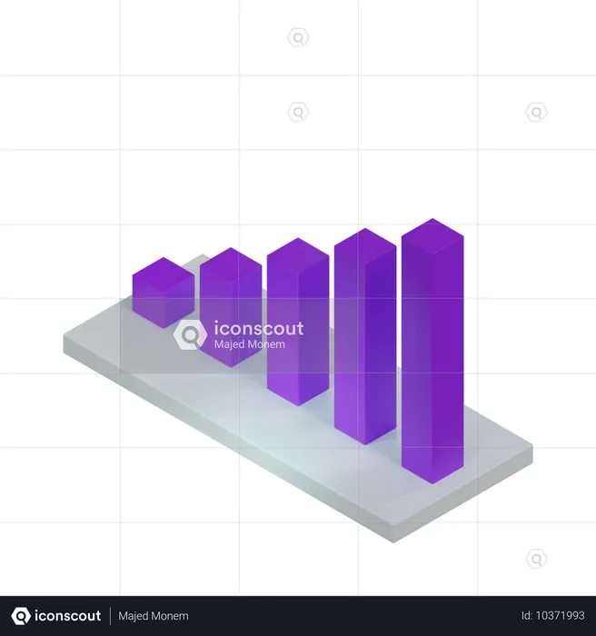 Balkendiagramm  3D Icon