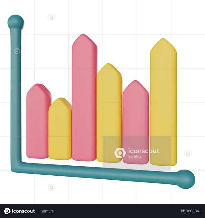 Balkendiagramm  3D Illustration