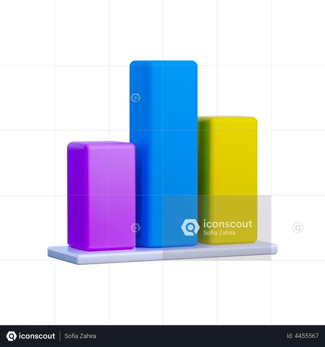 Balkendiagramm  3D Illustration