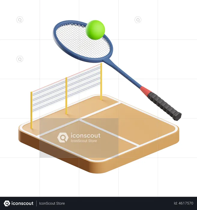 Ball Badminton  3D Icon