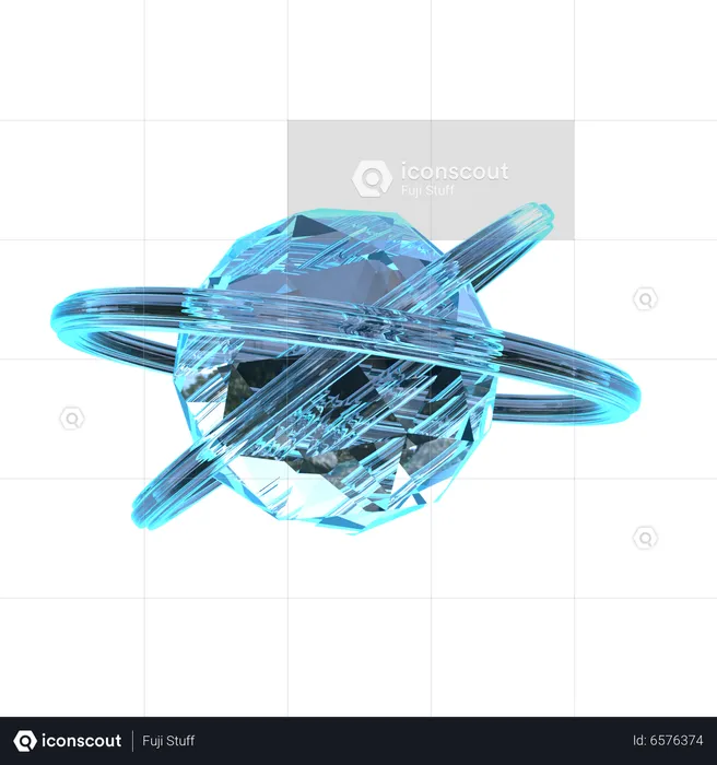 Ball Holographic Abstract Shape  3D Icon