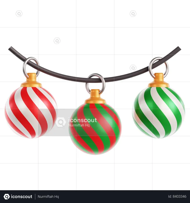Ball Ornaments  3D Icon