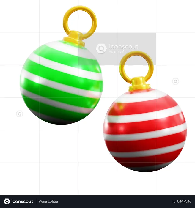 Ball ornaments  3D Icon