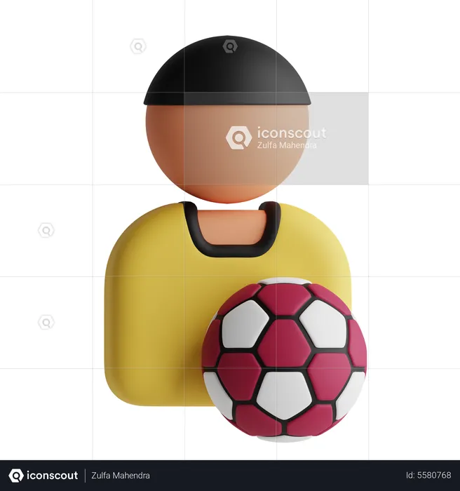 Ball Player  3D Icon
