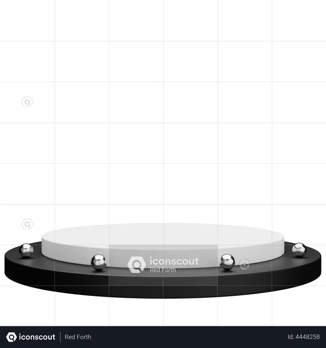 Ball Podium  3D Illustration