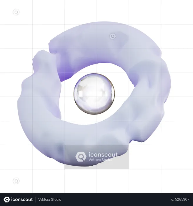Ball Withring Shape  3D Icon