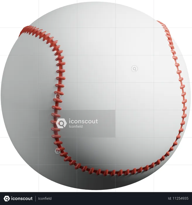 Balle de baseball  3D Icon